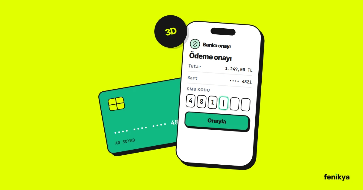 Banka kartı ve SMS doğrulama kodu girilen telefon ekranı çizimi
