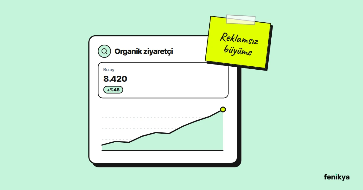 Aylar içinde yükselen organik ziyaretçi grafiği çizimi