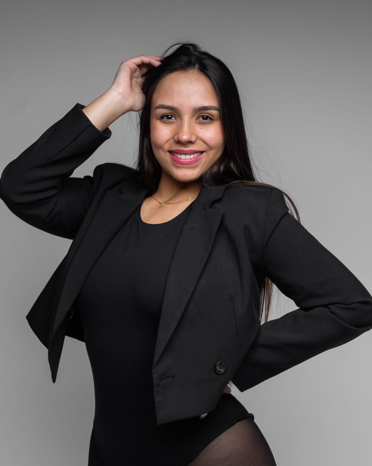 Qara qısa blazer